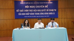 Đảng ủy Khối Đại học, Cao đẳng thành phố Hồ Chí Minh tổ chức Hội nghị chuyên đề kết quả 5 năm thực hiện Nghị quyết số 29-NQ/TW của Ban Chấp hành Trung ương Đảng khóa XI