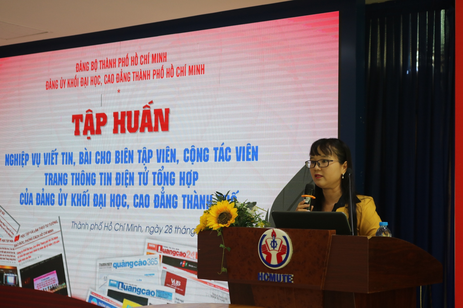 4.	Đồng chí Đặng Thùy Khánh Vân giới thiệu Trang tin điện tử của Đảng ủy Khối Đại học, Cao đẳng Thành phố