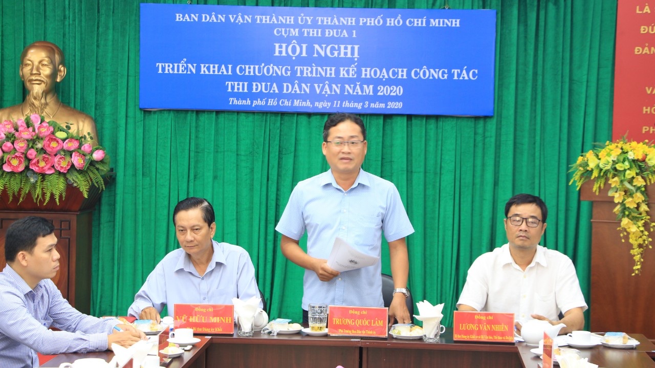 Đồng chí Trương Quốc Lâm – Phó Trưởng Ban Dân vận Thành ủy phát biểu chỉ đạo Hội nghị