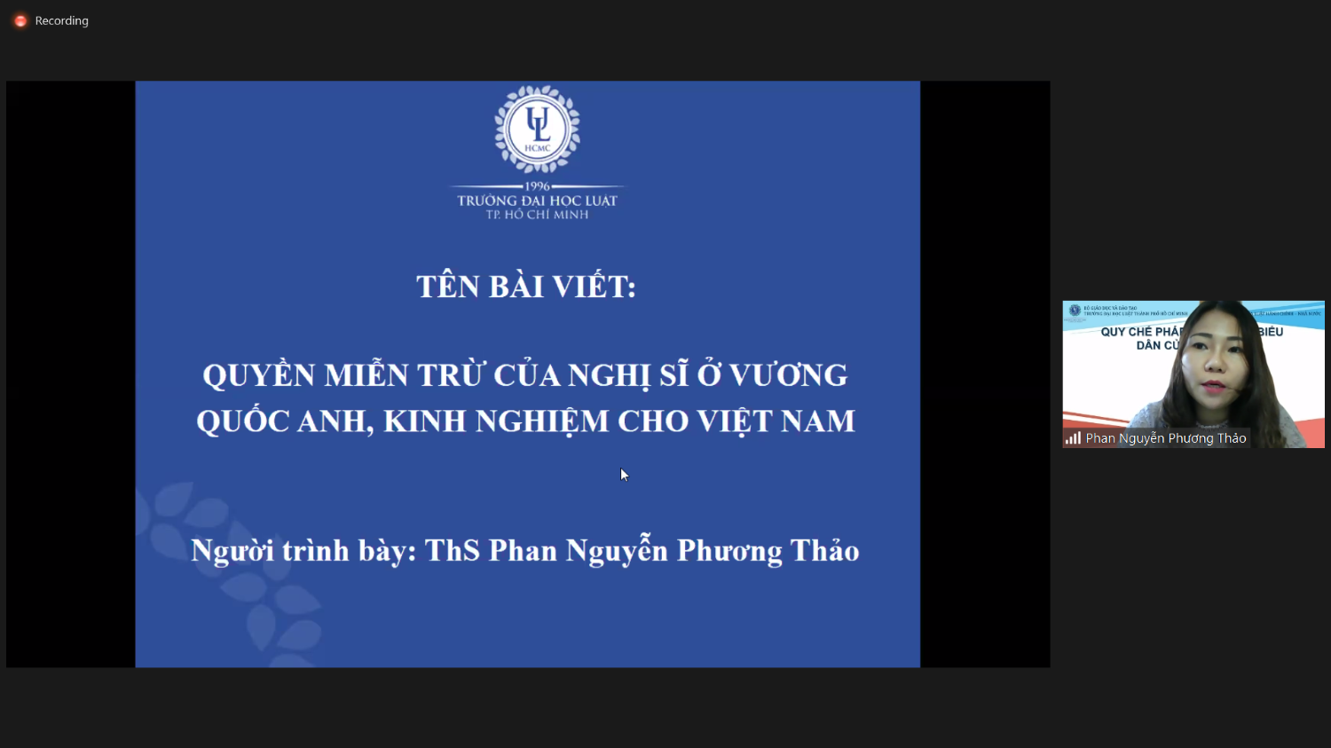 6 ThS Phan Nguyễn Phương Thảo trình bày bài tham luận của mình