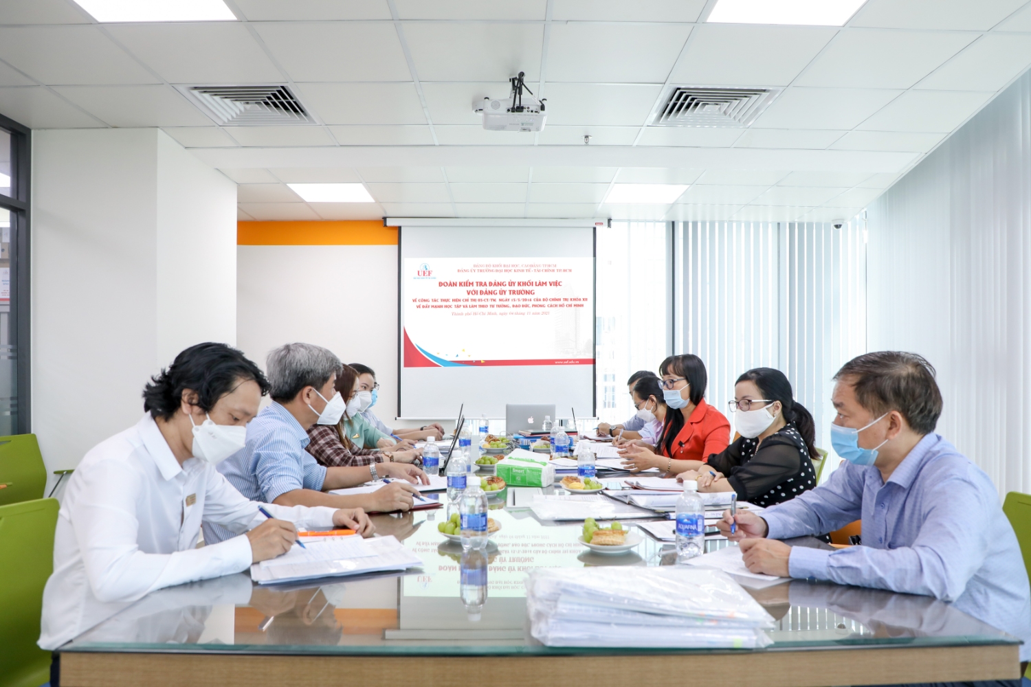 1.	Đoàn Kiểm tra của Đảng ủy Khối Đại học, Cao đẳng TP làm việc với Đảng ủy trường Đại học Kinh tế - Tài chính Thành phố Hồ Chí Minh